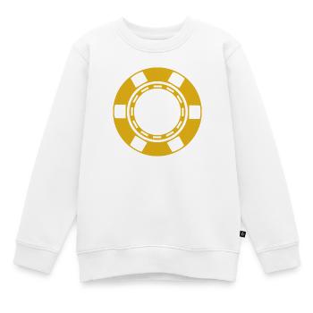 Pièce de casino - Sweat Premium enfant bio - blanc - Devant - AI Model Kid Male (0cm)
