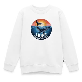 Hope/ Timmy der Wal in der Ostsee - Kinder Premium Organic Sweatshirt - Weiß - Vorne - AI Model Kid Male (0cm)