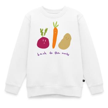 Retour aux racines - Sweat Premium enfant bio - blanc - Devant - AI Model Kid Male (0cm)