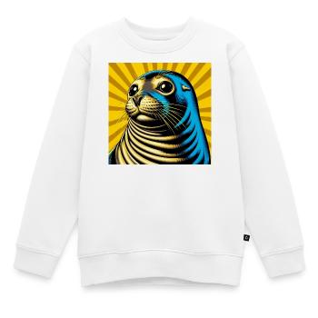 Siegel - Kinder Premium Organic Sweatshirt - Weiß - Vorne - AI Model Kid Male (0cm)