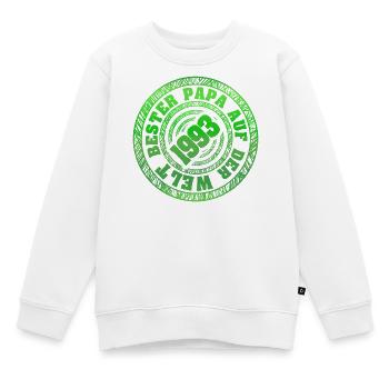 1993 Retro Papa Stempel - Kinder Premium Organic Sweatshirt - Weiß - Vorne - AI Model Kid Male (0cm)