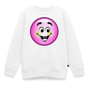 Niedliche pinke Blase - Kinder Premium Organic Sweatshirt - Weiß - Vorne - AI Model Kid Male (0cm)