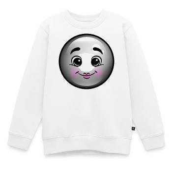 Niedliche Schwarze Blase - Kinder Premium Organic Sweatshirt - Weiß - Vorne - AI Model Kid Male (0cm)