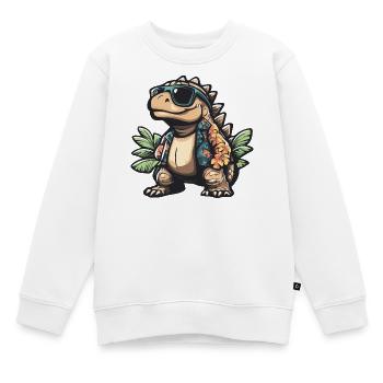 Vacances de bandes dessinées Dinosaur Stegosaurus - Sweat Premium enfant bio - blanc - Devant - AI Model Kid Male (0cm)