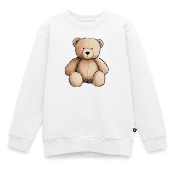 Teddybär, Teddybär, Stofftier - Kinder Premium Organic Sweatshirt - Weiß - Vorne - AI Model Kid Male (0cm)