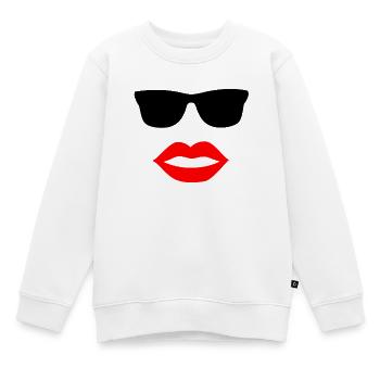 Lunettes de soleil - Sweat Premium enfant bio - blanc - Devant - AI Model Kid Male (0cm)