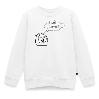 OMG - Kinder Premium Organic Sweatshirt - Weiß - Vorne - AI Model Kid Male (0cm)