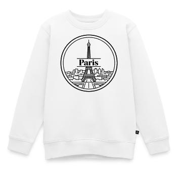 Paris - Kinder Premium Organic Sweatshirt - Weiß - Vorne - AI Model Kid Male (0cm)
