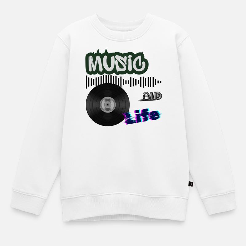vinyle - Sweat Premium enfant bio - blanc