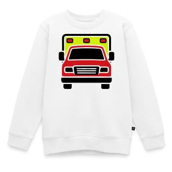 Ambulance Ambulance Front - Sweat Premium enfant bio - blanc - Devant - AI Model Kid Male (0cm)
