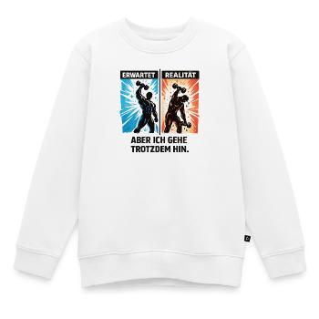 Gym Humor Fitness Geschenk lustig Spruch Training - Kinder Premium Organic Sweatshirt - Weiß - Vorne - AI Model Kid Male (0cm)