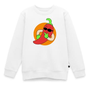 Kühle Chilischoten - Kinder Premium Organic Sweatshirt - Weiß - Vorne - AI Model Kid Male (0cm)