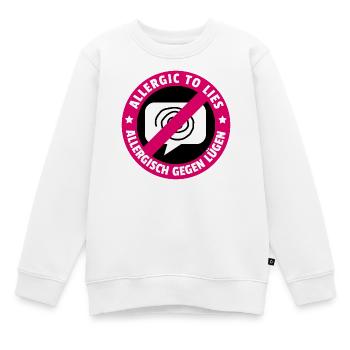 Allergisch gegen Lügen - Kinder Premium Organic Sweatshirt - Weiß - Vorne - AI Model Kid Male (0cm)