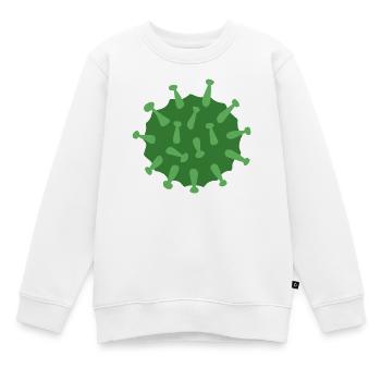 Virus Green - Kids Premium Organic Sweatshirt - white - Front - AI Model Kid Male (0cm)