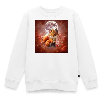 Lunar Fox mit Juwelen - Kinder Premium Organic Sweatshirt - Weiß - Vorne - AI Model Kid Male (0cm)