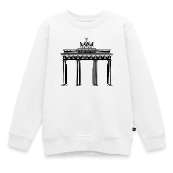 Brandenburger Tor Berlin - Kinder Premium Organic Sweatshirt - Weiß - Vorne - AI Model Kid Male (0cm)