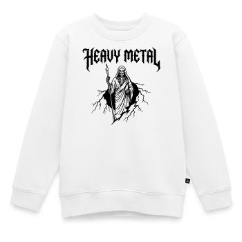 Musique heavy metal - Sweat Premium enfant bio - blanc - Devant - AI Model Kid Male (0cm)