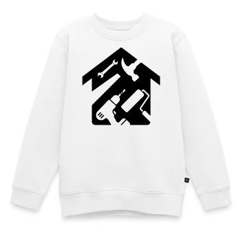 Haus Renovierung Werkzeug Handwerker - Kinder Premium Organic Sweatshirt - Weiß - Vorne - AI Model Kid Male (0cm)