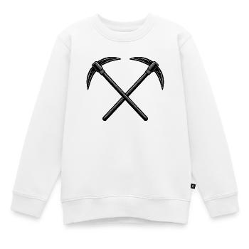 Kreuzspitzhacken - Kinder Premium Organic Sweatshirt - Weiß - Vorne - AI Model Kid Male (0cm)