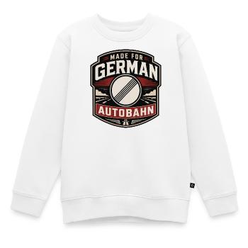 Made for German Autobahn - Kinder Premium Organic Sweatshirt - Weiß - Vorne - AI Model Kid Male (0cm)