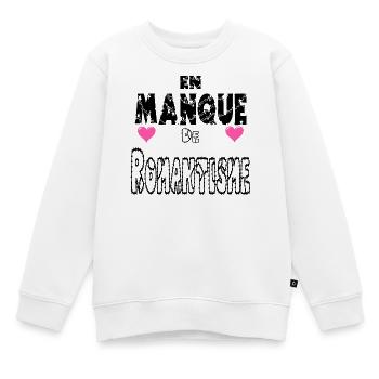 En Manque de Romantisme - Sweat Premium enfant bio - blanc - Devant - AI Model Kid Male (0cm)