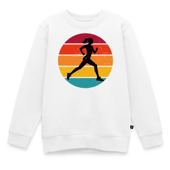 Geschenkidee für eine Running mit Running - Kinder Premium Organic Sweatshirt - Weiß - Vorne - AI Model Kid Male (0cm)