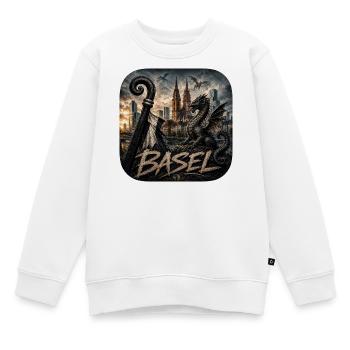 Basel Drachen-Szene - Kinder Premium Organic Sweatshirt - Weiß - Vorne - AI Model Kid Male (0cm)