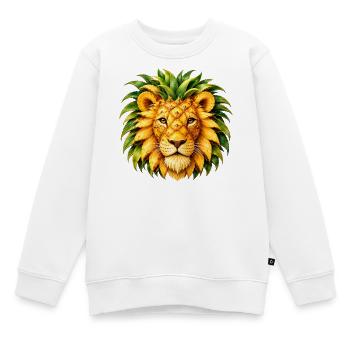 Art de fruit de lion ananas motif animal exotique - Sweat Premium enfant bio - blanc - Devant - AI Model Kid Male (0cm)