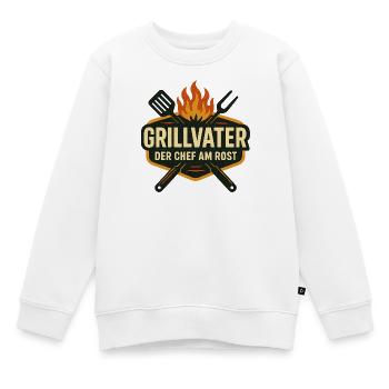 Grillvater – Der Chef am Rost - Kinder Premium Organic Sweatshirt - Weiß - Vorne - AI Model Kid Male (0cm)
