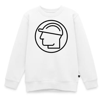 Construction Manager, Helm, Construction Site - Kids Premium Organic Sweatshirt - white - Front - AI Model Kid Male (0cm)
