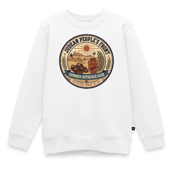 Sommer Outreach Club – Antike Badge - Kinder Premium Organic Sweatshirt - Weiß - Vorne - AI Model Kid Male (0cm)