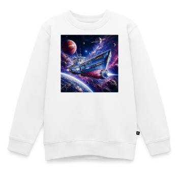 Vaisseau spatial Stardreamer-7 - Sweat Premium enfant bio - blanc - Devant - AI Model Kid Male (0cm)
