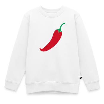 Piment rouge - Sweat Premium enfant bio - blanc - Devant - AI Model Kid Male (0cm)