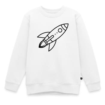 Fusée - Sweat Premium enfant bio - blanc - Devant - AI Model Kid Male (0cm)