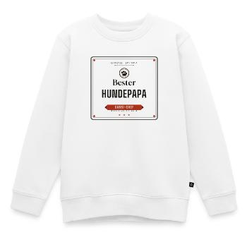 Bester Hundepapa – für Hundeliebhaber - Kinder Premium Organic Sweatshirt - Weiß - Vorne - AI Model Kid Male (0cm)