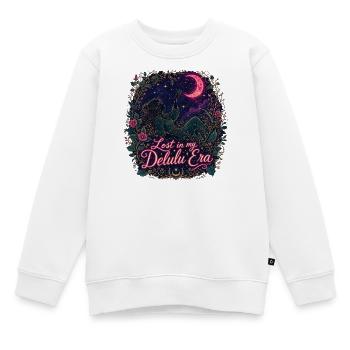 Verloren in meiner Delulu-Ära - Kinder Premium Organic Sweatshirt - Weiß - Vorne - AI Model Kid Male (0cm)
