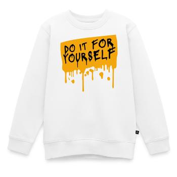Do It For Yourself Inspirierend Selbstliebe Zitat - Kinder Premium Organic Sweatshirt - Weiß - Vorne - AI Model Kid Male (0cm)
