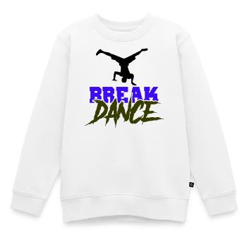 Breakdance Schriftzug Kontrast - Kinder Premium Organic Sweatshirt - Weiß - Vorne - AI Model Kid Male (0cm)