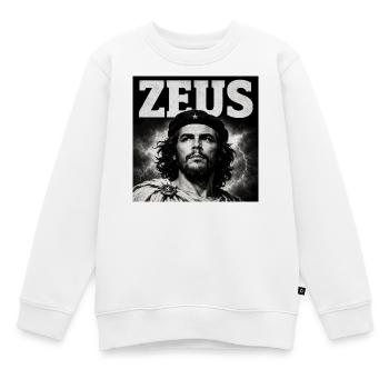 Zeus Che Noir & Blanc - Sweat Premium enfant bio - blanc - Devant - AI Model Kid Male (0cm)
