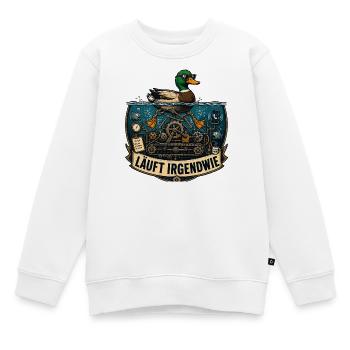 Funny Duck Stress Machine Shirt - Kinder Premium Organic Sweatshirt - Weiß - Vorne - AI Model Kid Male (0cm)