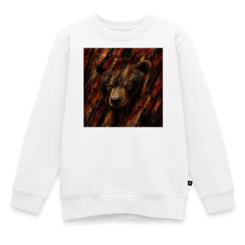 Bär - Kinder Premium Organic Sweatshirt - Weiß - Vorne - AI Model Kid Male (0cm)