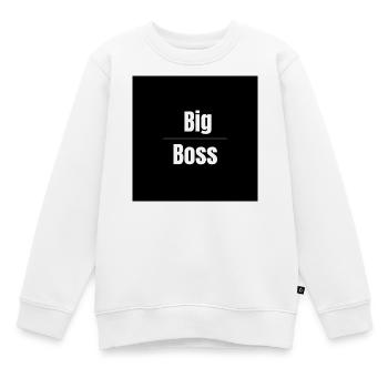  Kontrast Typo - Kinder Premium Organic Sweatshirt - Weiß - Vorne - AI Model Kid Male (0cm)