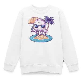 Vacances d’été des méduses - Sweat Premium enfant bio - blanc - Devant - AI Model Kid Male (0cm)