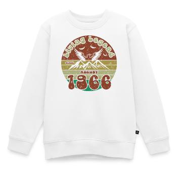 60th Birthday Living Legend since VIN 08/1966 - Kids Premium Organic Sweatshirt - white - Front - AI Model Kid Male (0cm)