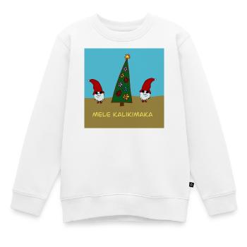 Mele Kalikimaka - Bright Hawaiian Christmas Day - Kinder Premium Organic Sweatshirt - Weiß - Vorne - AI Model Kid Male (0cm)