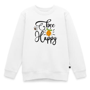Bienen-Himbeer-Botanisches Ästhetik - Kinder Premium Organic Sweatshirt - Weiß - Vorne - AI Model Kid Male (0cm)