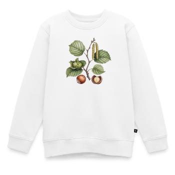 Noisette et Feuilles Illustrées - Sweat Premium enfant bio - blanc - Devant - AI Model Kid Male (0cm)