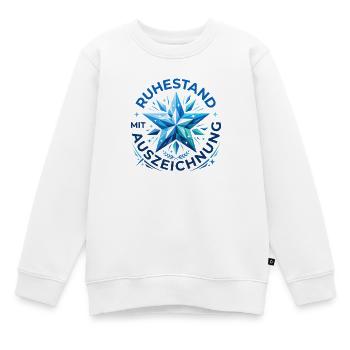 Ruhestand mit Auszeichnung – Design mit blauem Ste - Kinder Premium Organic Sweatshirt - Weiß - Vorne - AI Model Kid Male (0cm)