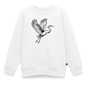 Großer Reiher - Kinder Premium Organic Sweatshirt - Weiß - Vorne - AI Model Kid Male (0cm)