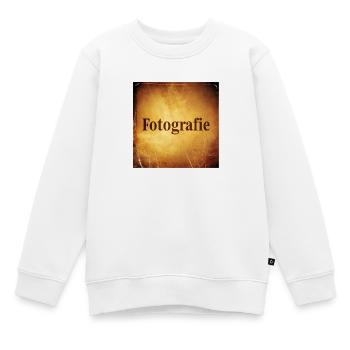 Fotografie – Vintage-Design in Braun & Beige - Kinder Premium Organic Sweatshirt - Weiß - Vorne - AI Model Kid Male (0cm)